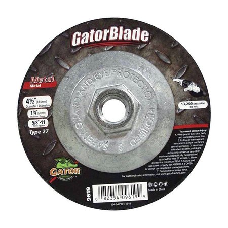 GATORBLADE Wheel Metal 4.5X1/4X5/8-11In 9619